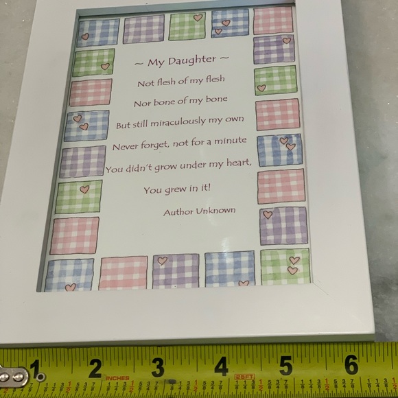 White Frame with Poem “My Daughter” - Picture 3 of 6